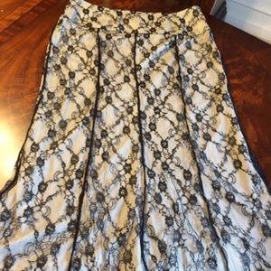 Worthington Black&White (Net) Lace Detail Skirt -8